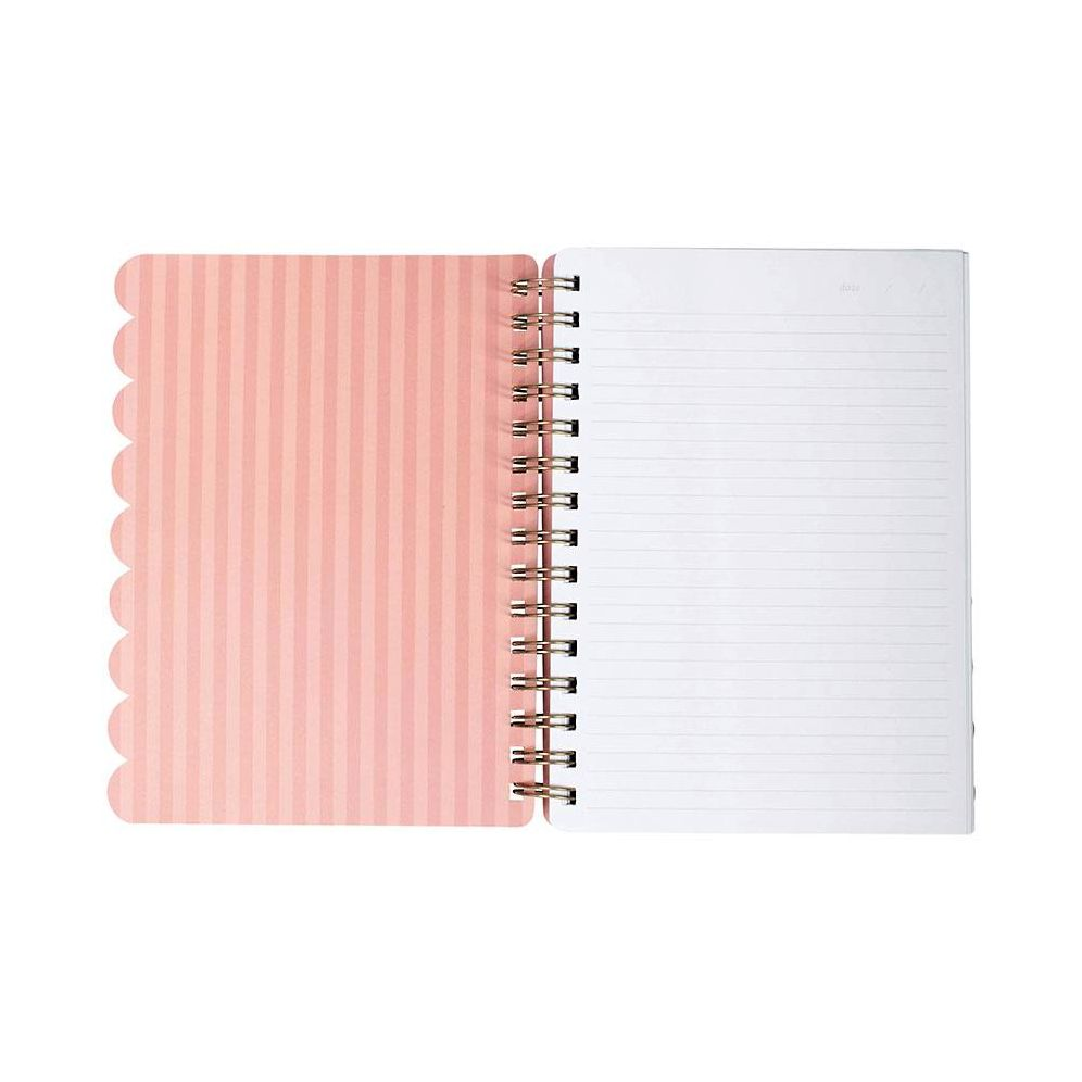 Alternative view of Scallop Stamp Mustard Spiral Diecut Journal