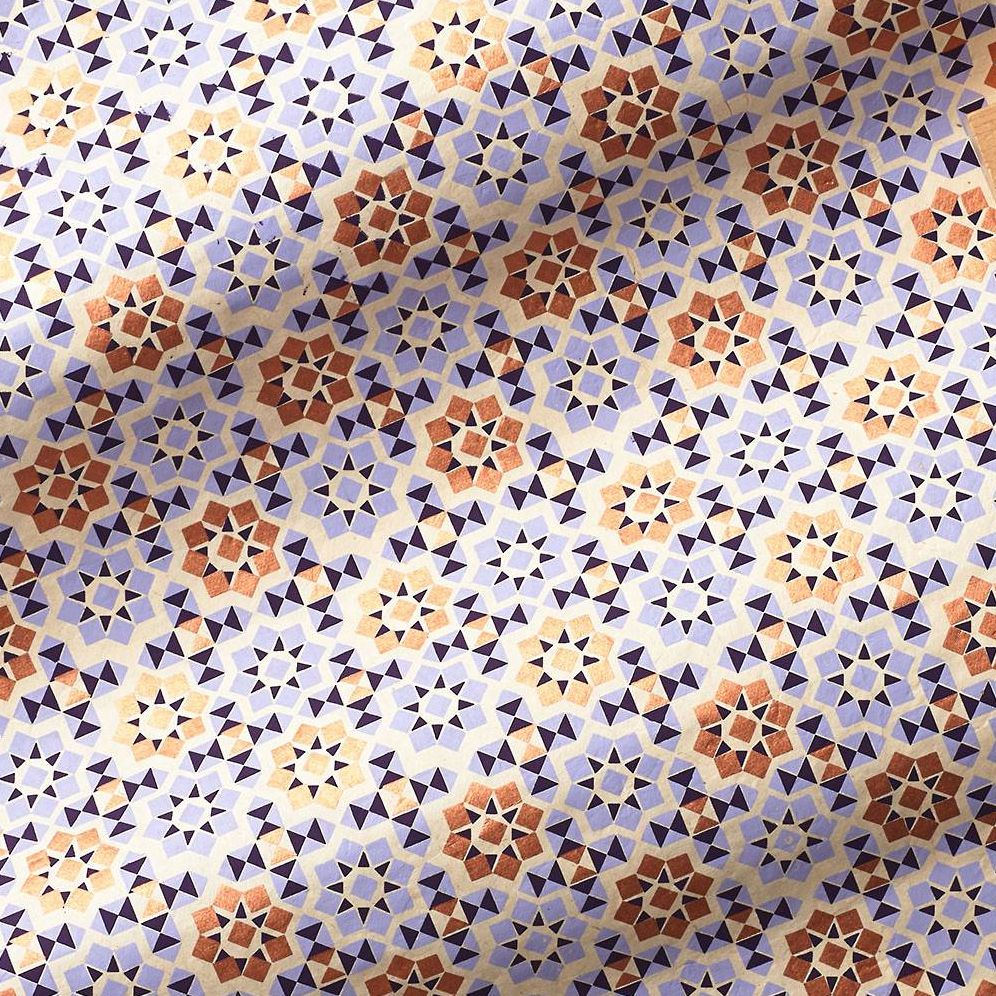 Alternative view of Gold & Lavender Geometric Handmade Paper