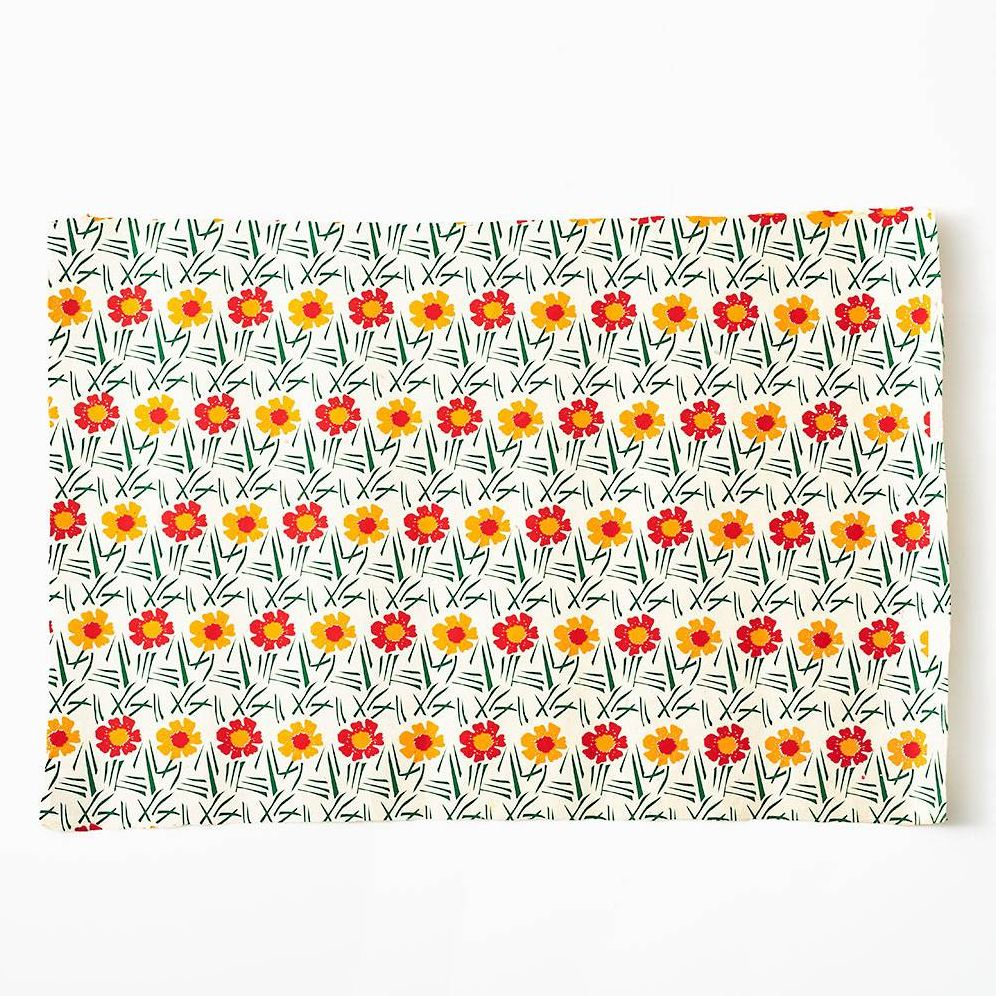 Alternative view of Red & Yellow Retro Flower Handmade Paper