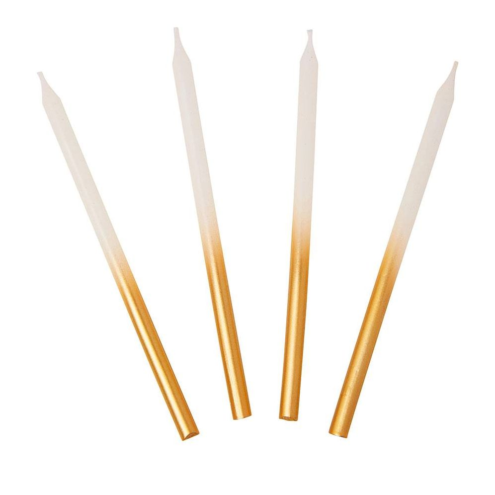 Alternative view of Tall Gold Metallic Ombre Candles