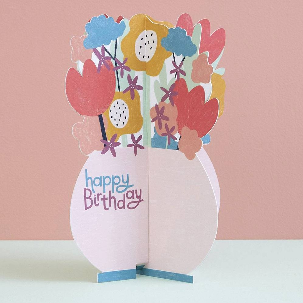 Alternative view of Popoup Flower Bouquet Birthday Card