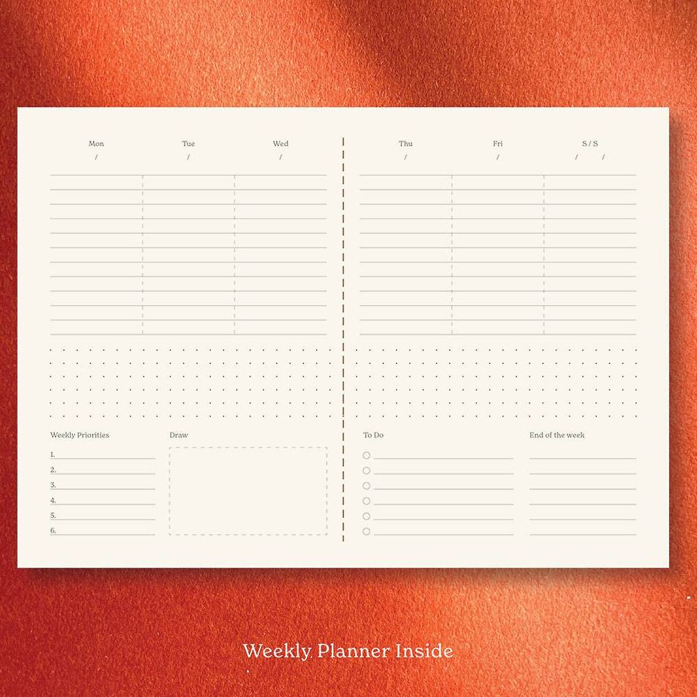 Plum Handmade Weekly Undated Planner - Image 13