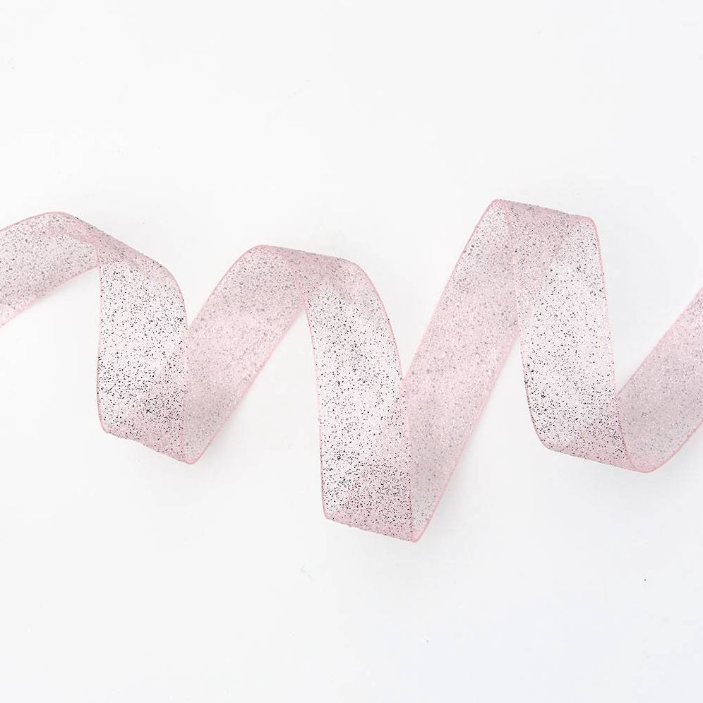 Alternative view of Brilliante Pink Glitter Ribbon 1" 10 YD
