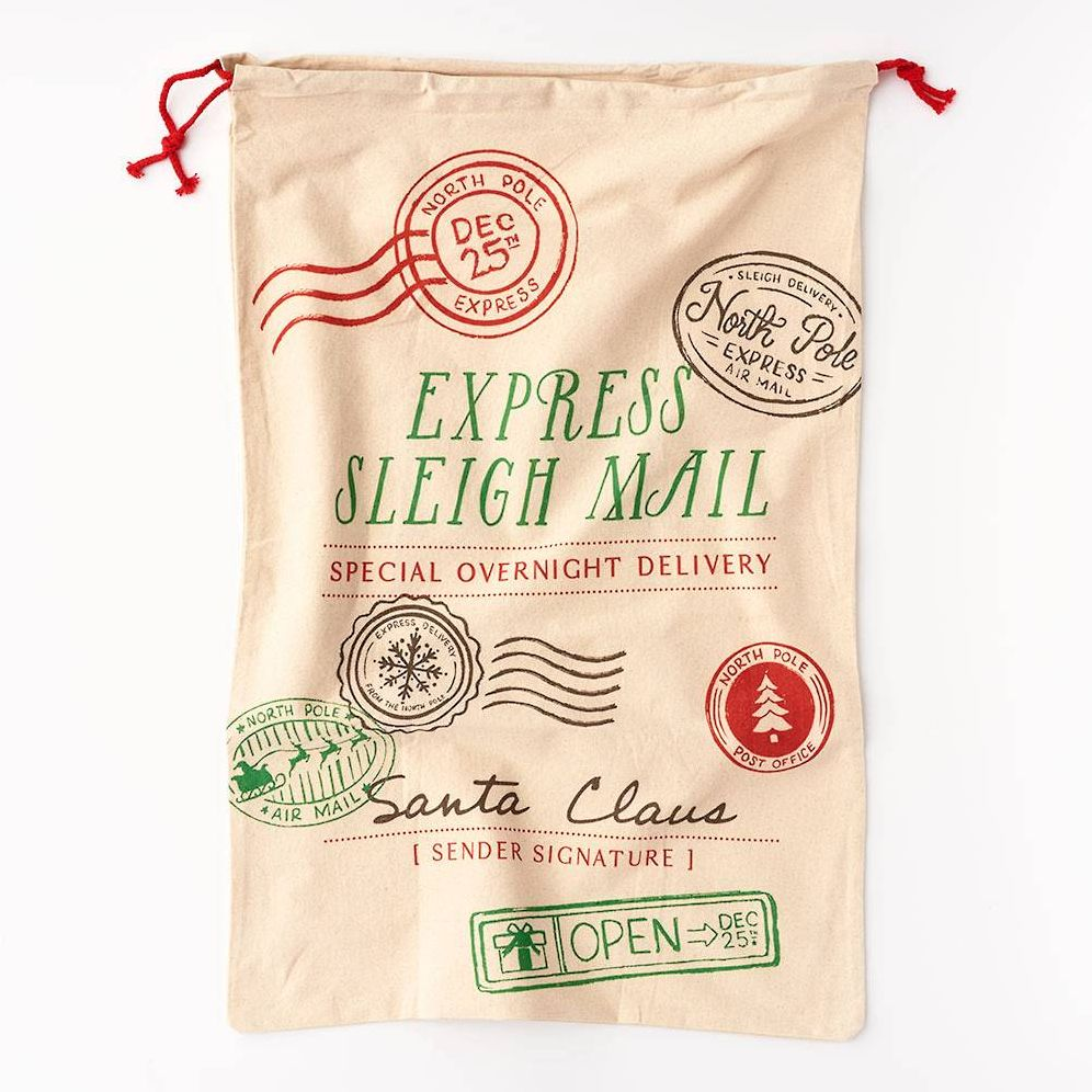Alternative view of Sleigh Mail Drawstring Gift Bag