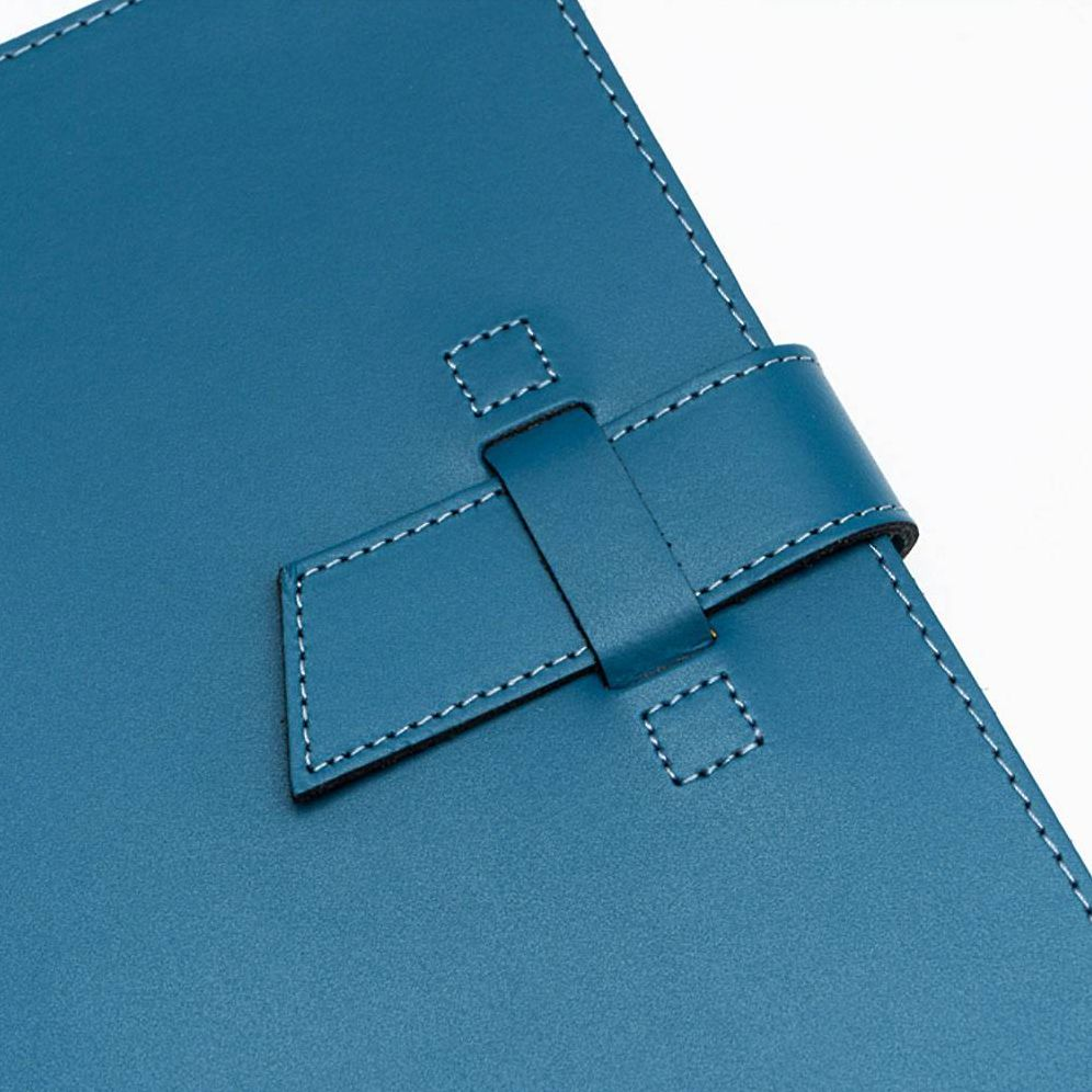 Blue Leather Journal with Leather Flap Closure and Lined Pages - Image 10