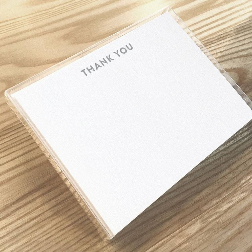 Alternative view of San Serif Thank You Card Set