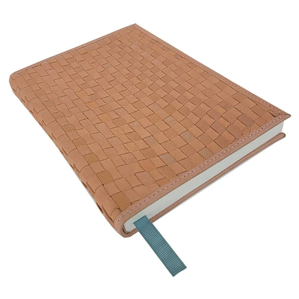 Peach Woven Leather Journal - Image 4