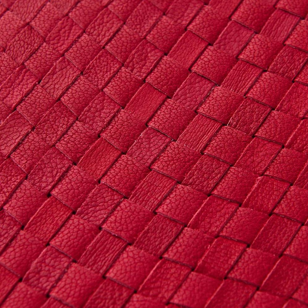 Red Dahlia Woven Leather Journal - Image 5