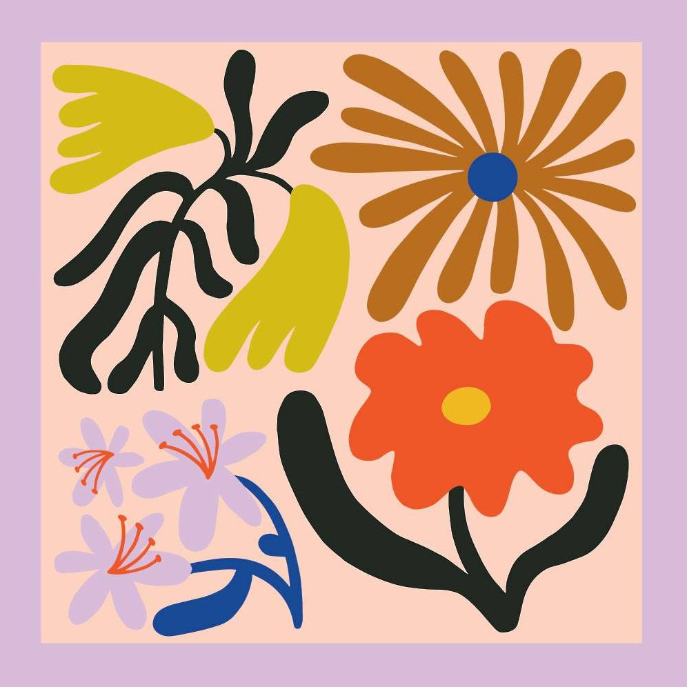 Abstract Floral Set of 4 Cube Puzzle - Image 8