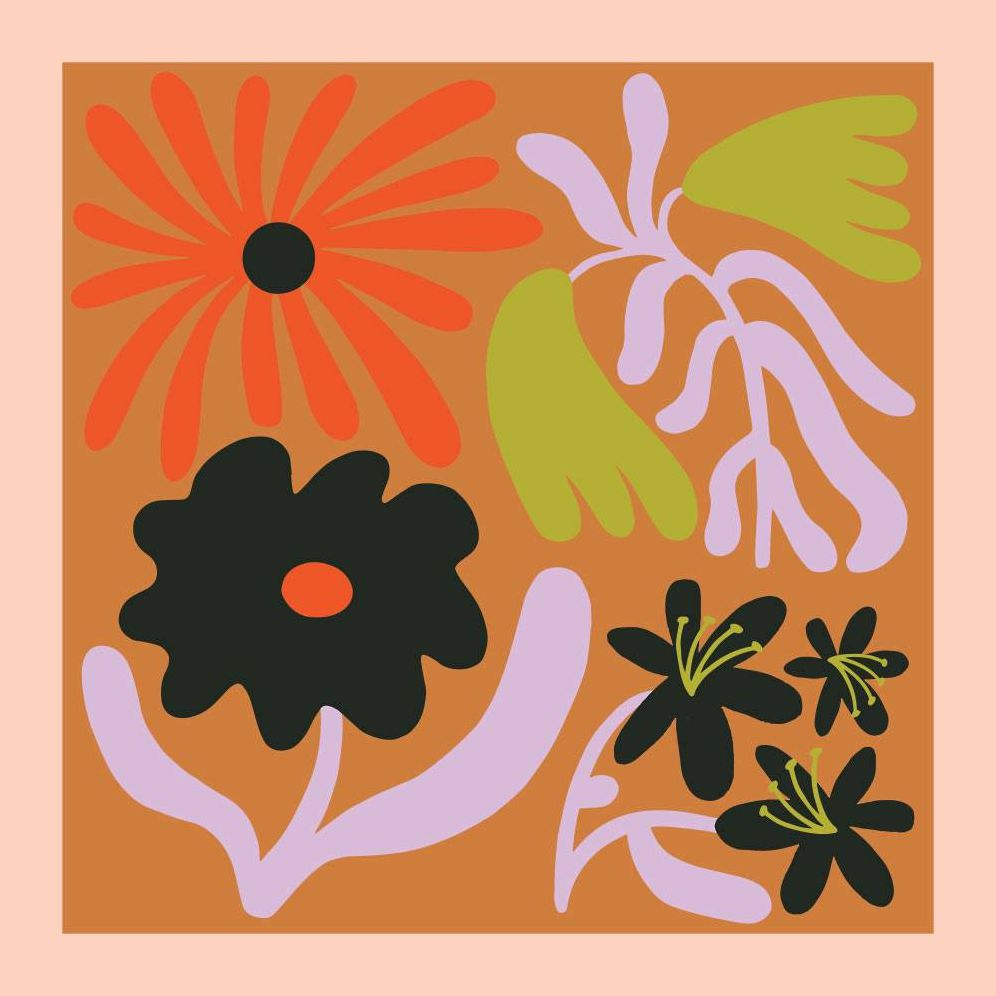 Abstract Floral Set of 4 Cube Puzzle - Image 7