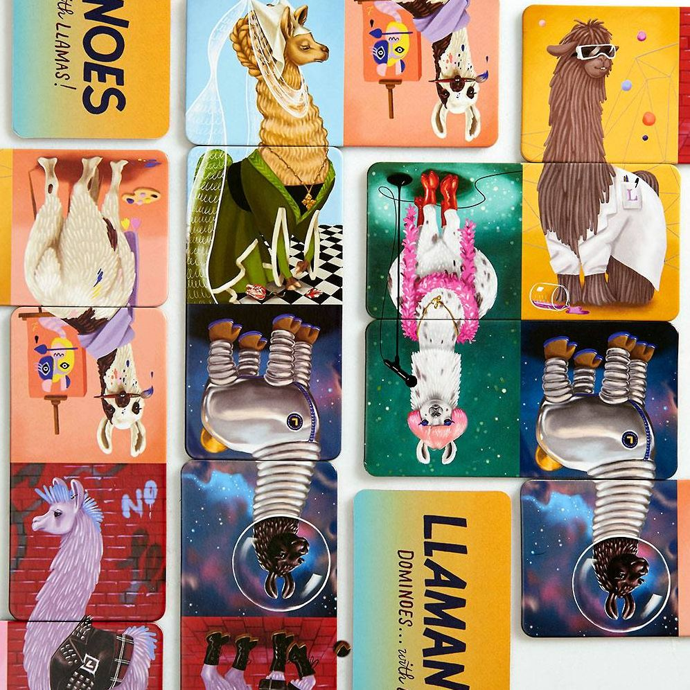 Llamanoes: Dominoes . . . with Llamas! (Llama Card Game for Kids, Board Game for Children) - Image 2