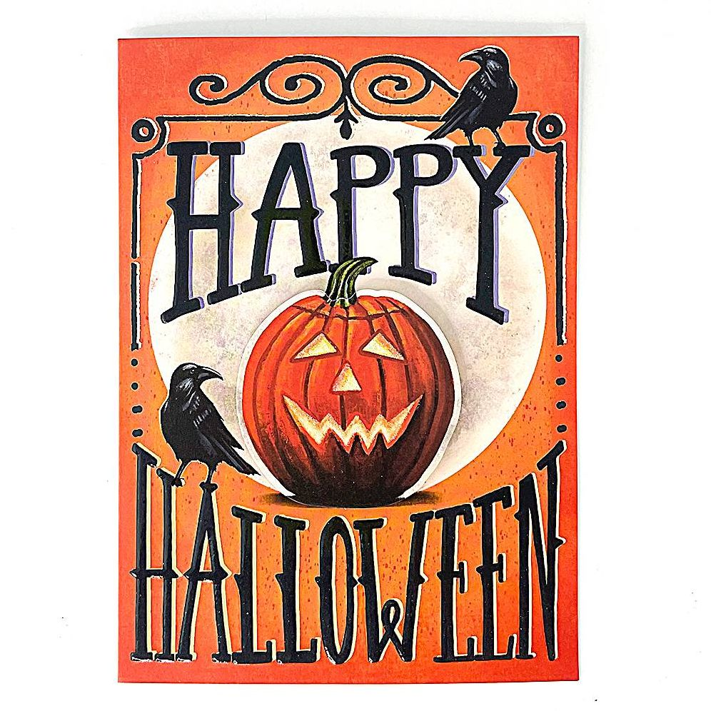Pumpkin And Crows Halloween Card - Image 2
