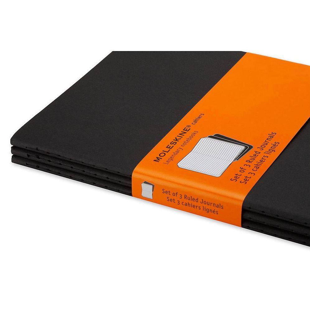 Alternative view of Moleskine Cahier Journal (Set of 3), Pocket, Ruled, Black, Soft Cover (3.5 x 5.5): Set of 3 Ruled Journals