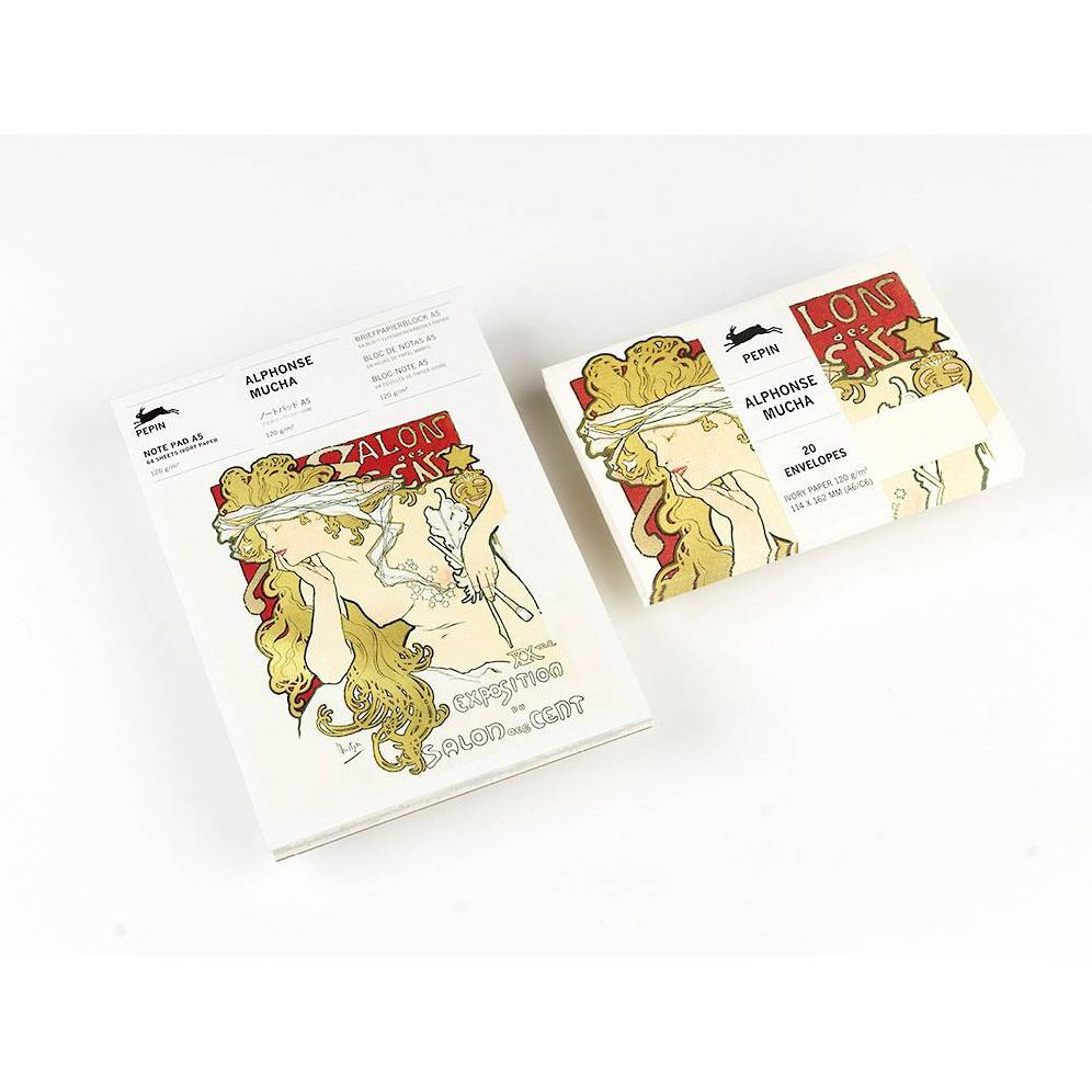 Alternative view of Alphonse Mucha A5 Note Pad