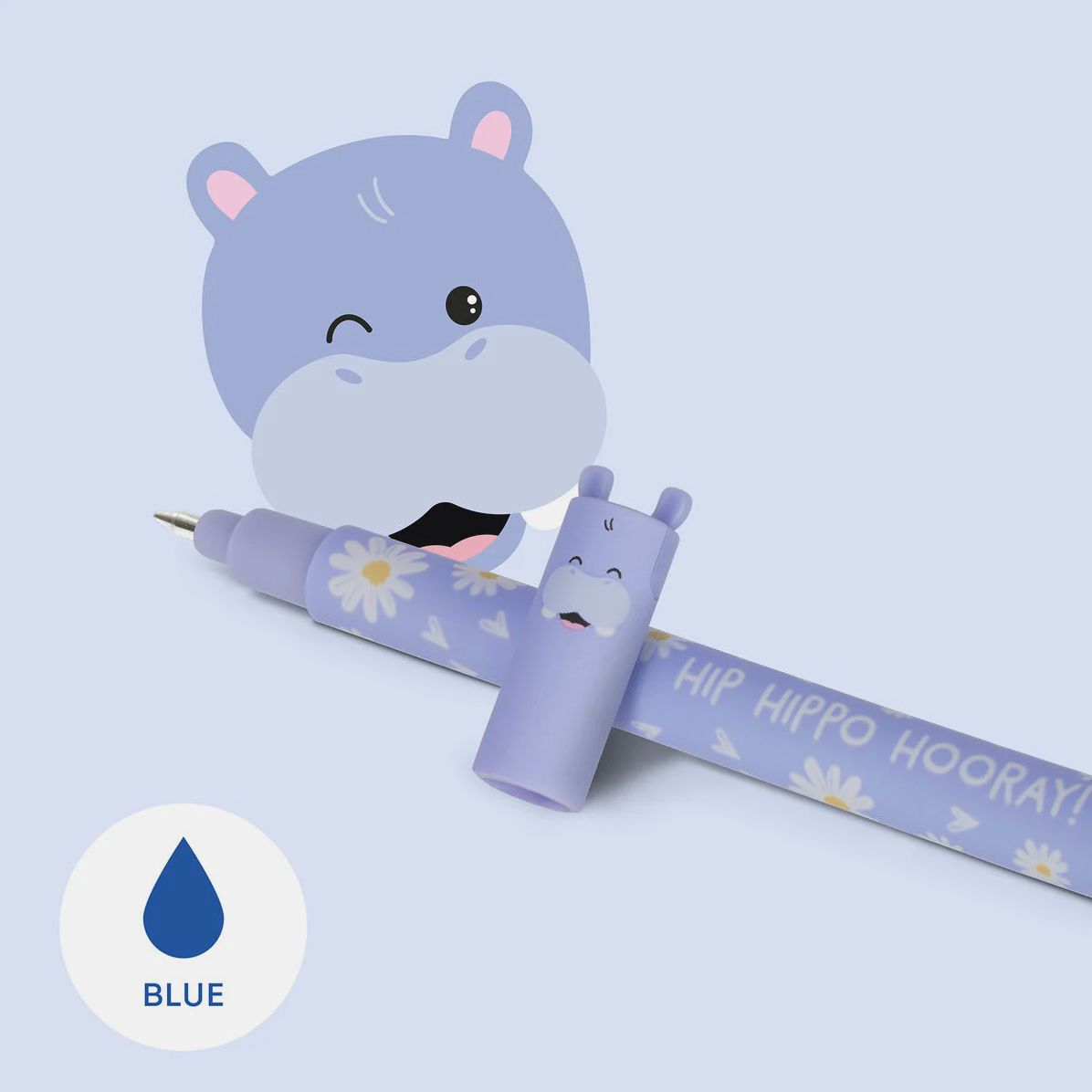 Hippo Erasable Gel Pen - Blue Ink - Image 3