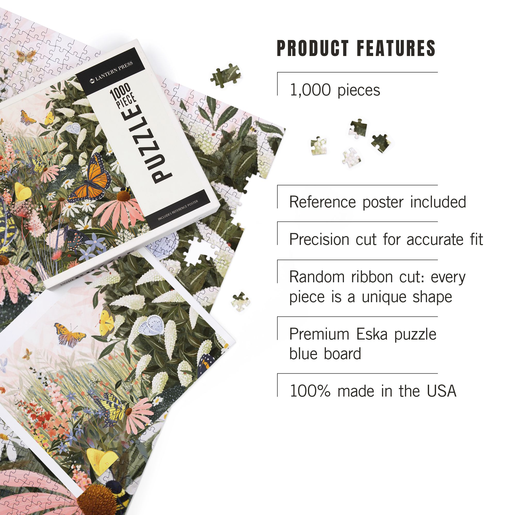 Butterfly Garden 1000 Piece Puzzle - Image 4