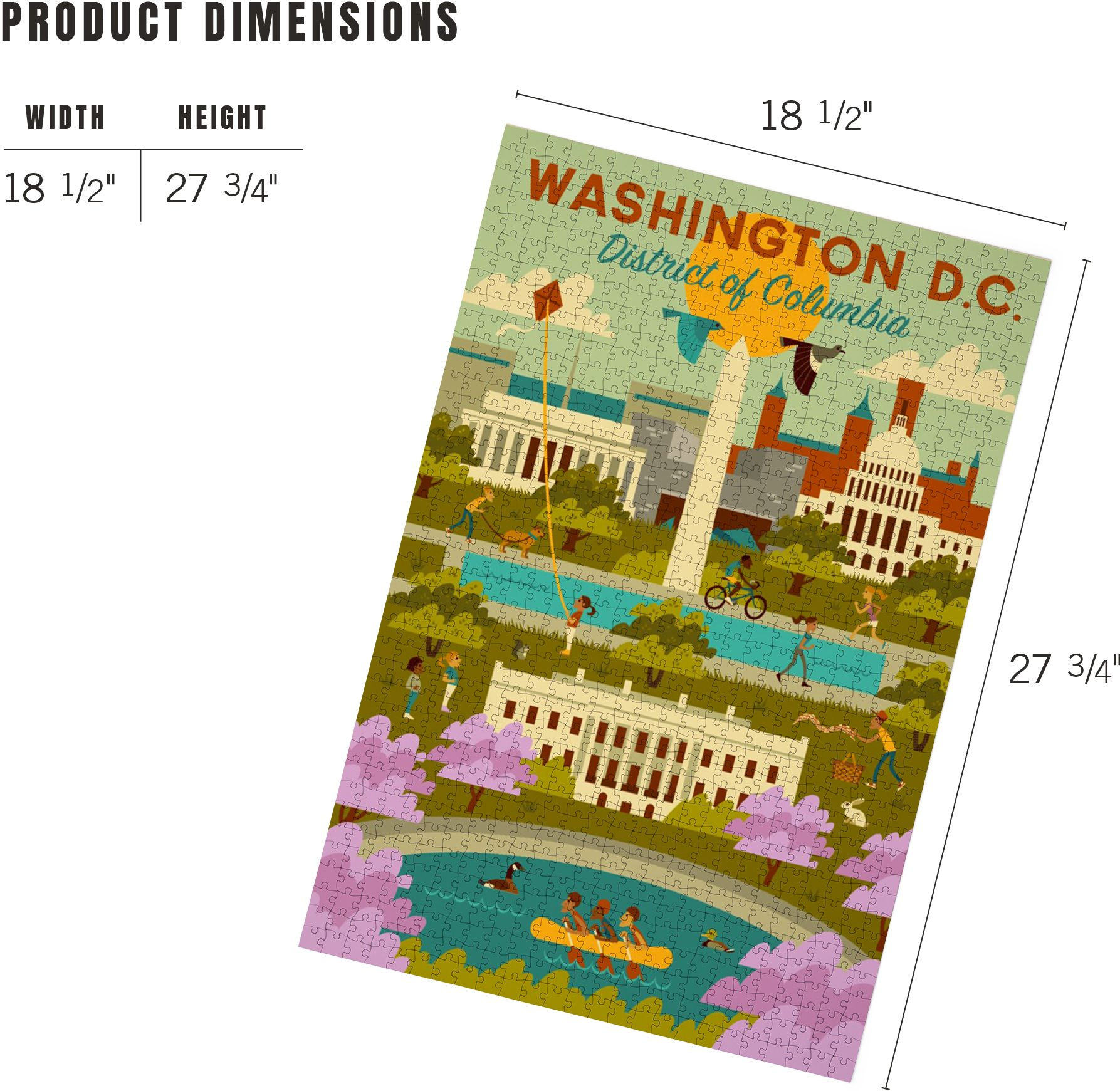 Washington DC Geometric Activities 1000 Piece Puzzle - Image 6
