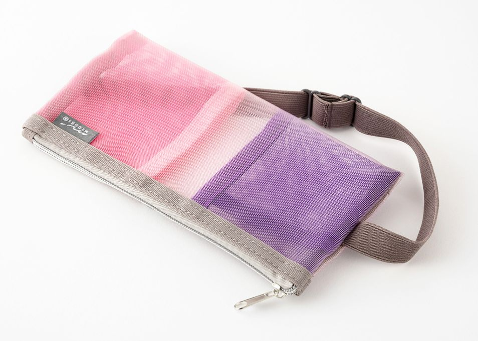 Alternative view of Midori Pink Mesh Book Band Pen Case: B6 - A5