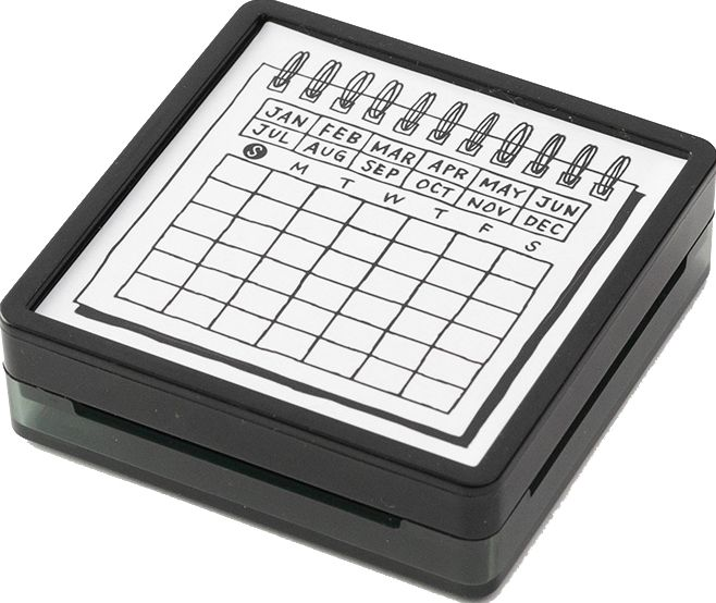 Alternative view of Midori Paintable Stamp - Pre-inked Calendar