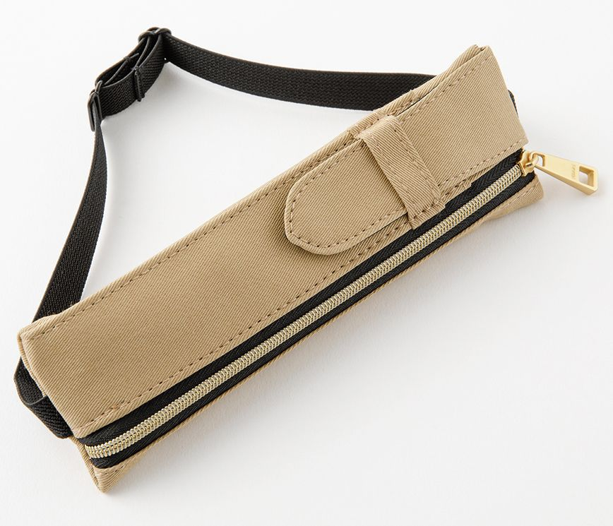 Midori Beige Book Band Pen Case: B6 - A5 - Image 2