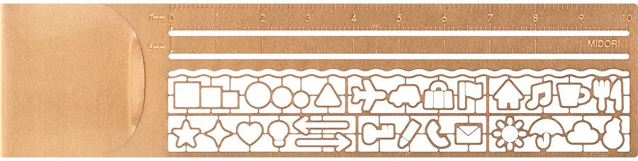 Alternative view of Midori Clip Ruler in Copper