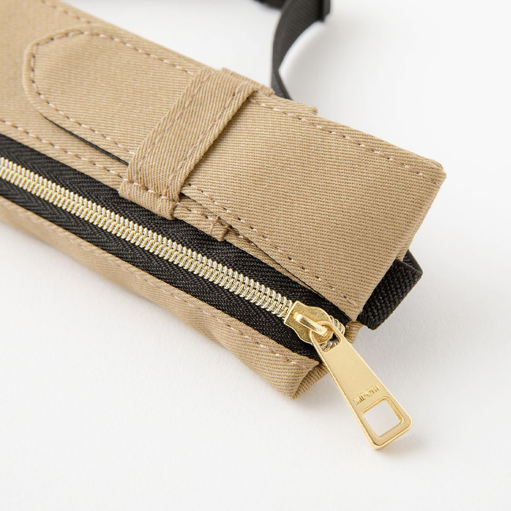 Midori Beige Book Band Pen Case: B6 - A5 - Image 3
