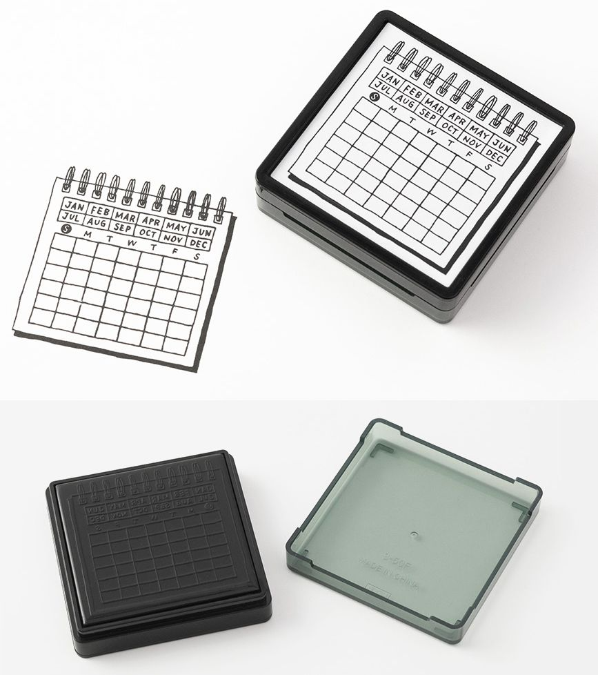 Midori Paintable Stamp - Pre-inked Calendar - Image 3