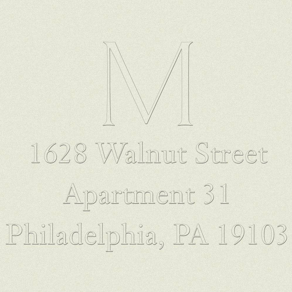 Single Monogram Custom Embosser Plate