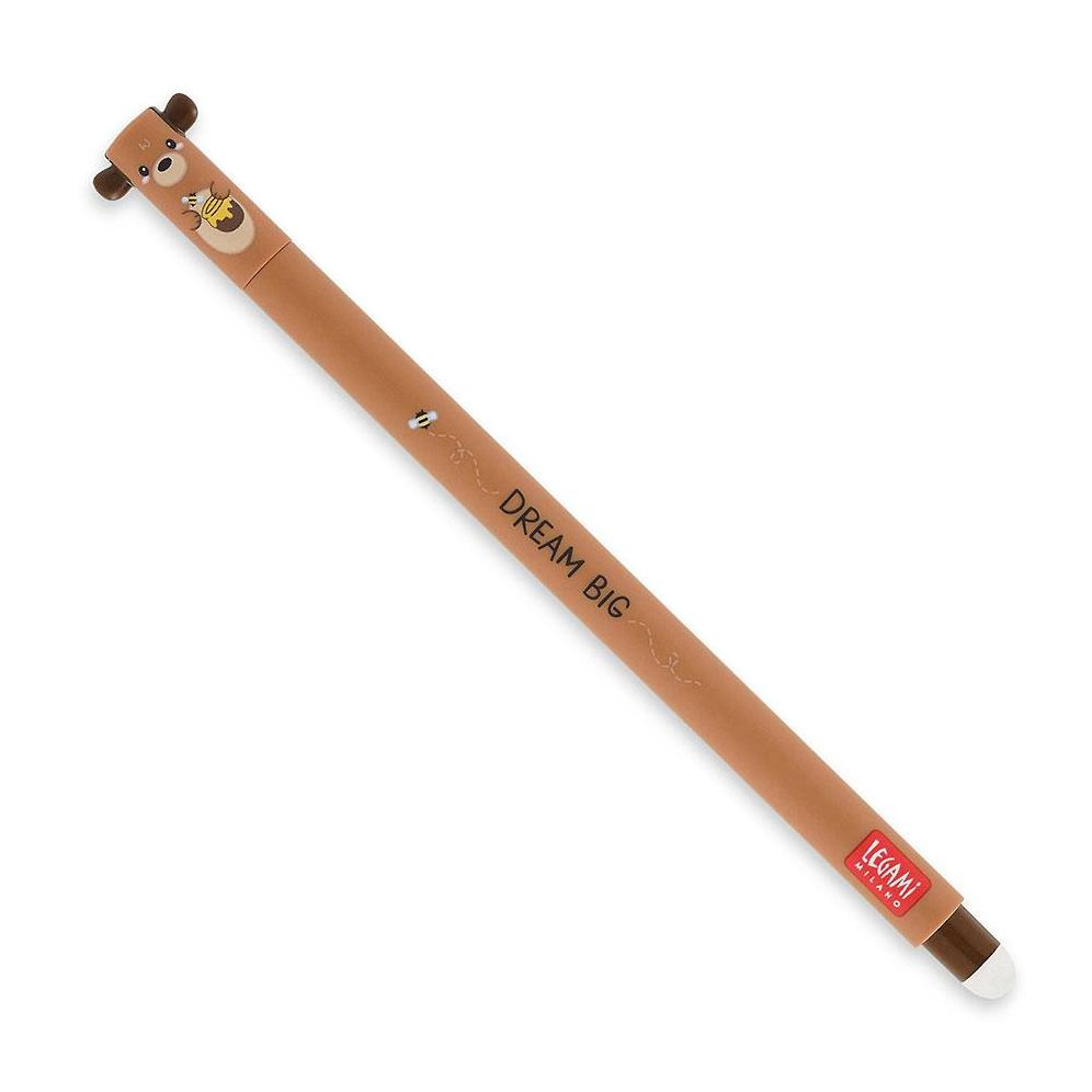 Teddy Bear Erasable Gel Pen - Red Ink