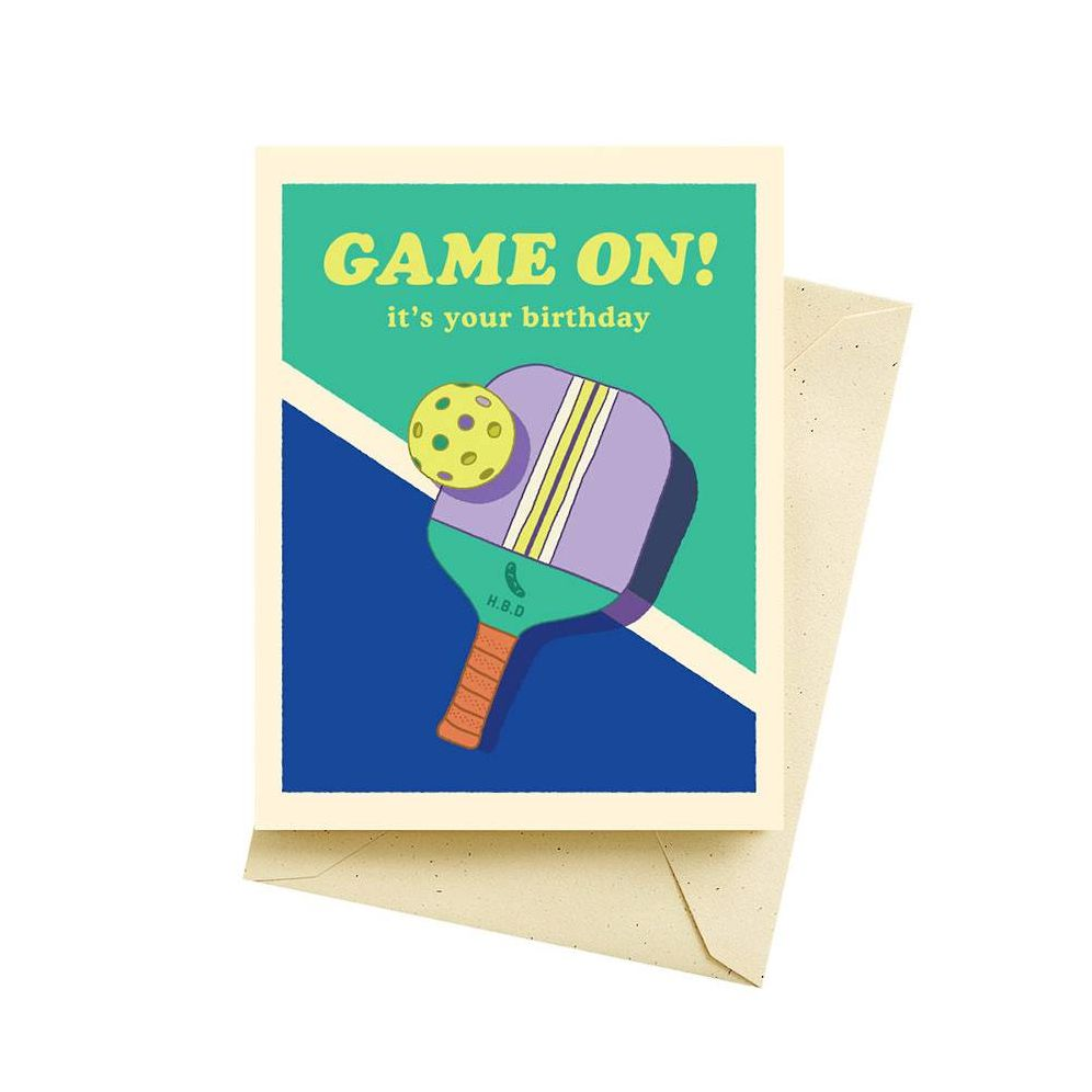 Pickleball Game On Birthday Card