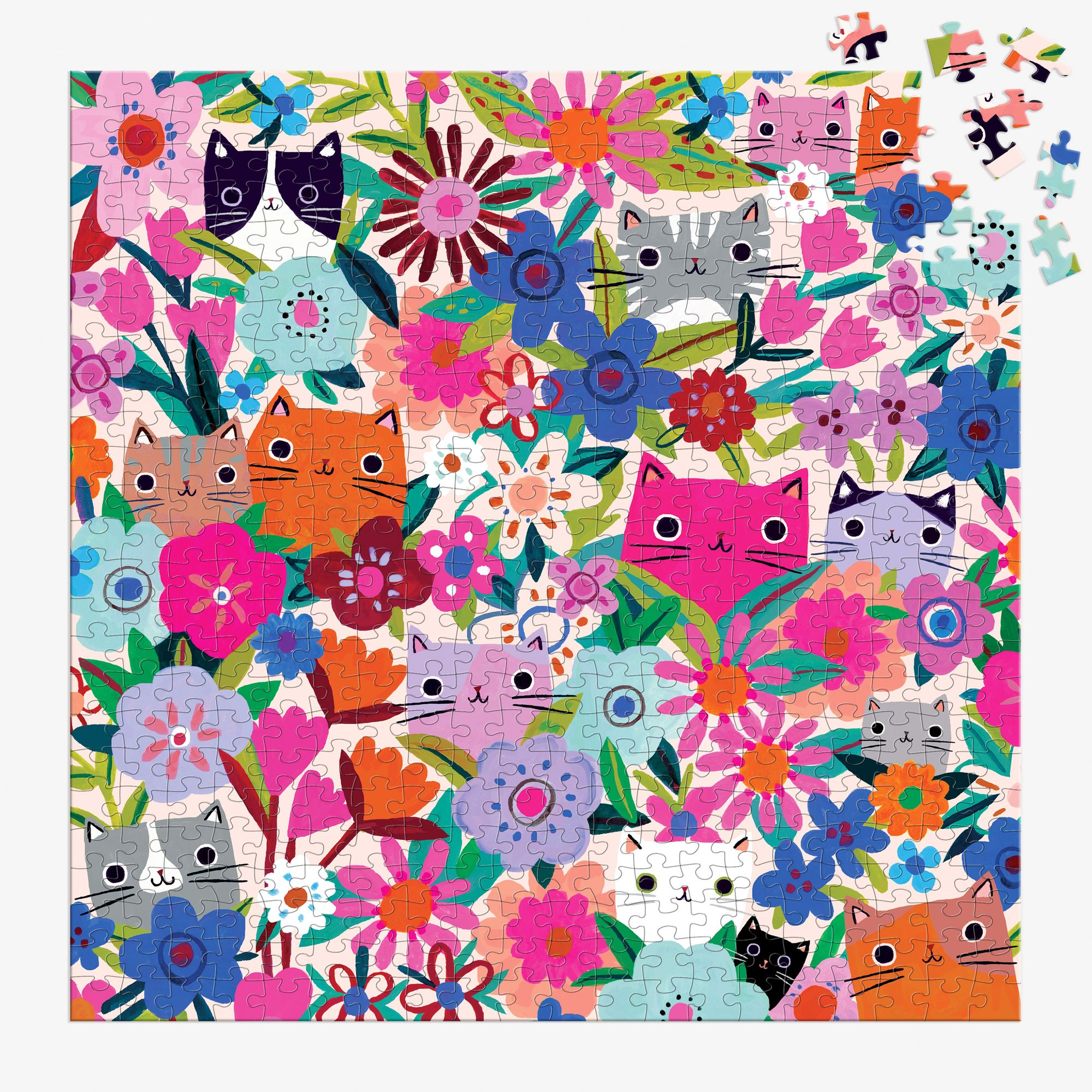 Blooming Cats 500 Piece Family Puzzle - Image 4
