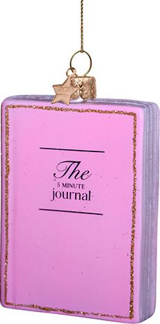 Alternative view of 5 Minute Journal Glass Ornament
