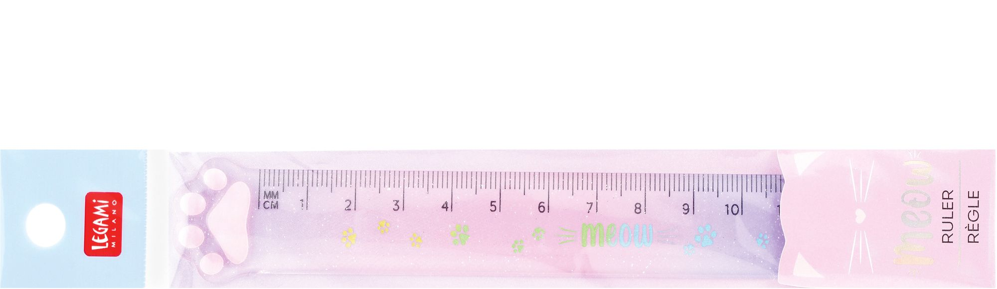 Alternative view of Legami Ruler - Meow - Kitty