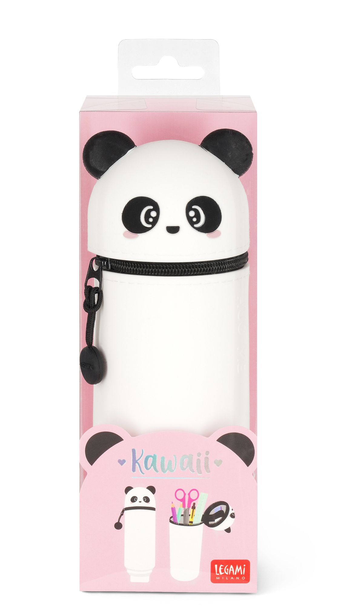 Alternative view of Legami 2-In-1 Silicone Pencil Case - Kawaii - Panda