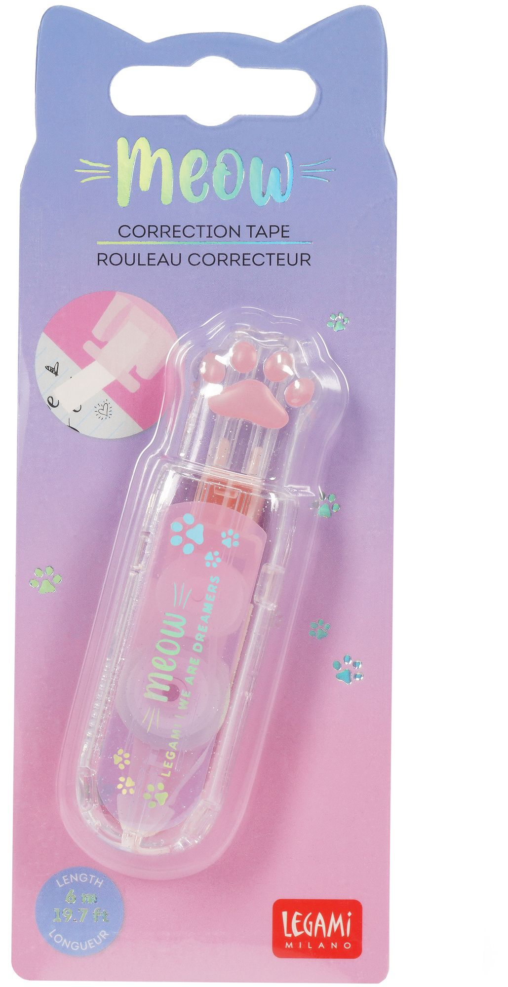 Alternative view of Legami Correction Tape - Meow - Kitty