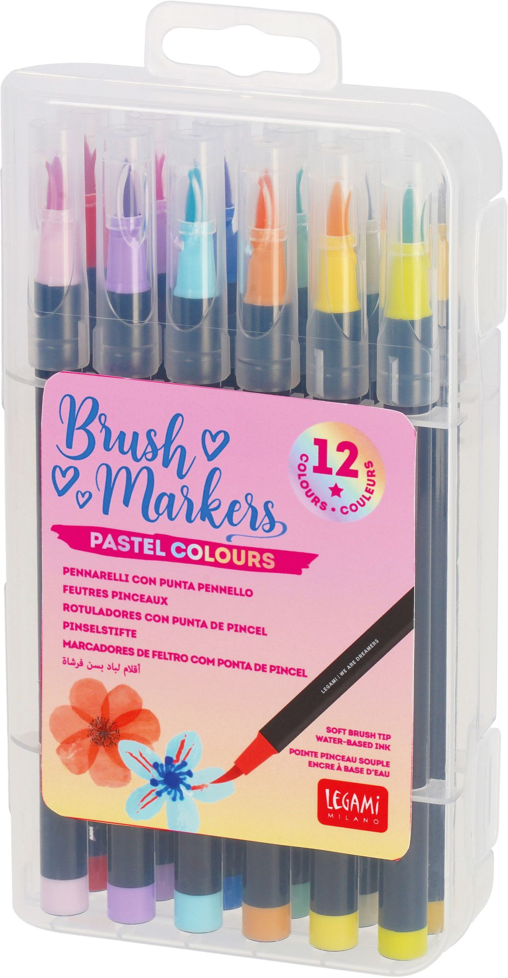 Alternative view of Legami Set Of 12 Brush Markers - Brush Markers - Pastel Colours