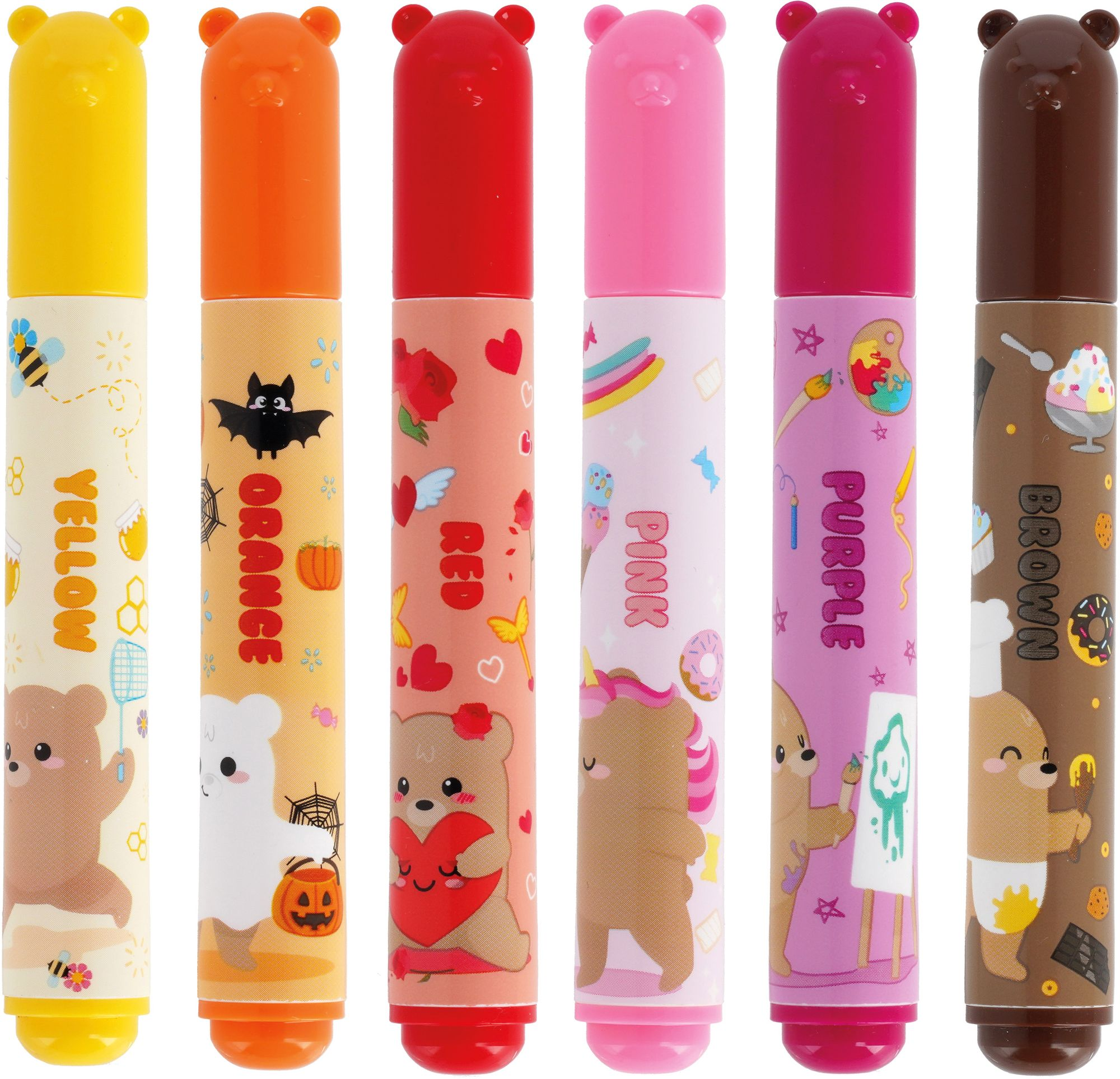 Alternative view of Legami Set Of 12 Markers - Teddy Friends - Teddy Bear