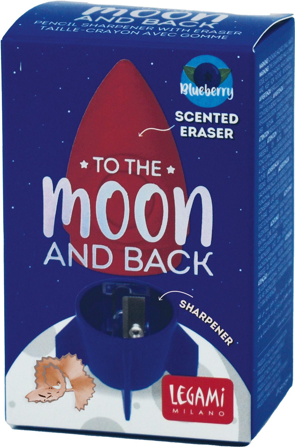 Alternative view of Legami Pencil Sharpener W/Eraser - To The Moon And Back - Space