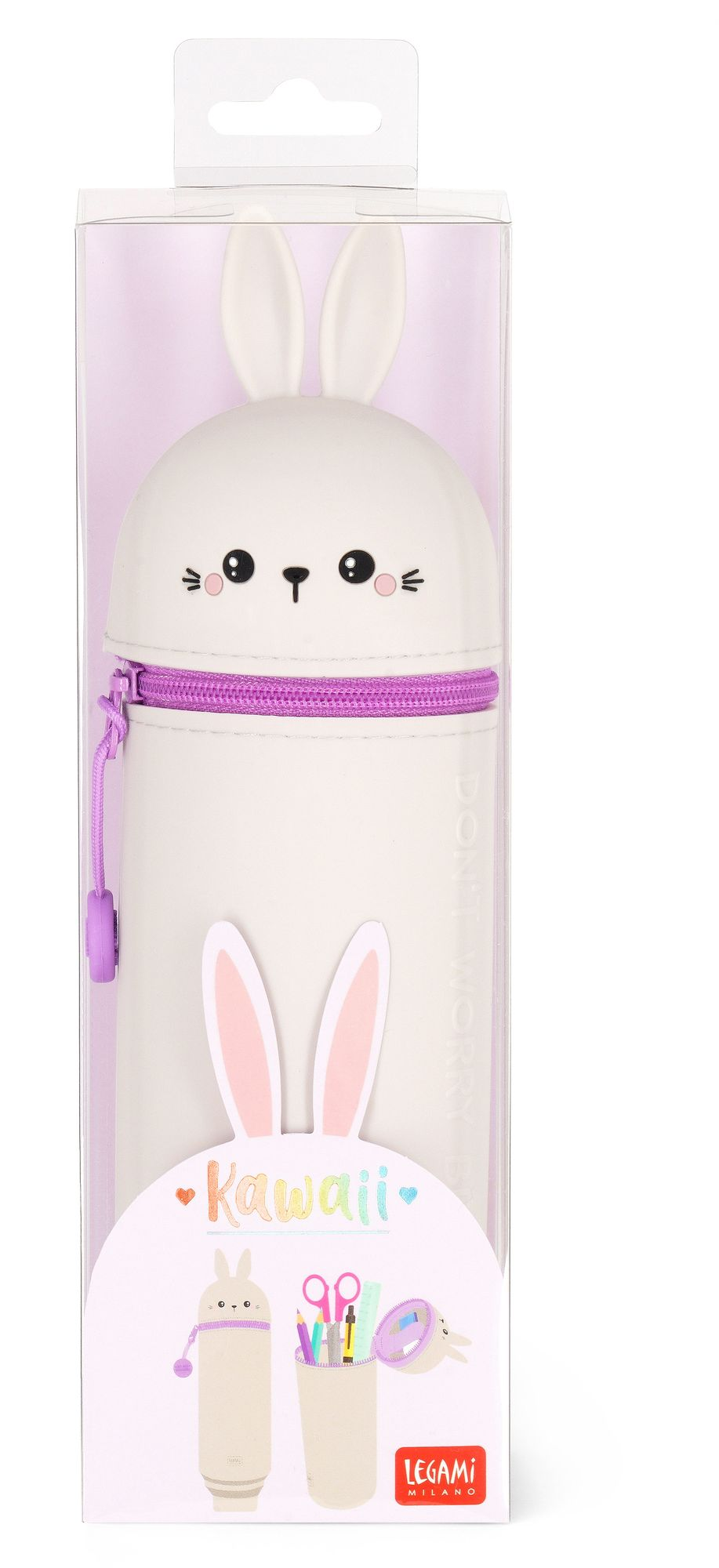 Alternative view of Legami 2-In-1 Silicone Pencil Case - Kawaii - Bunny