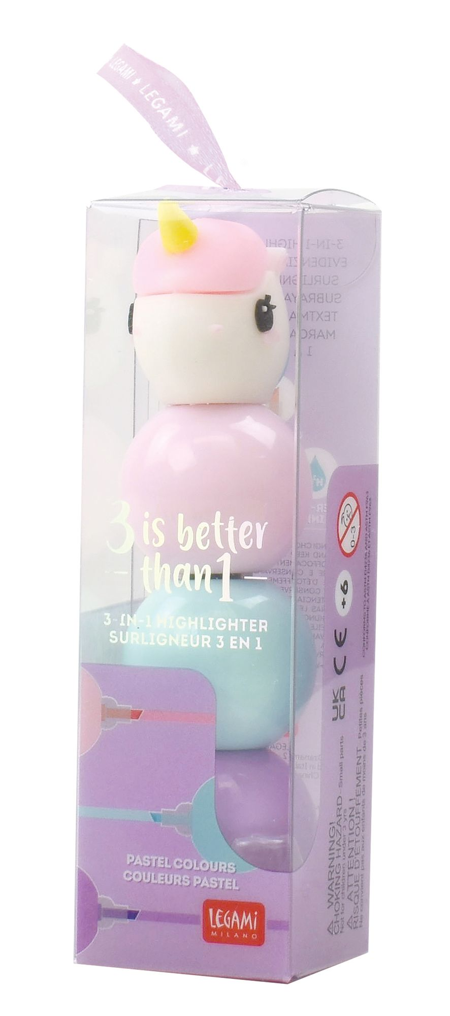 Alternative view of Legami 3-In-1 Highlighter - 3 Is Better Than 1 - Unicorn