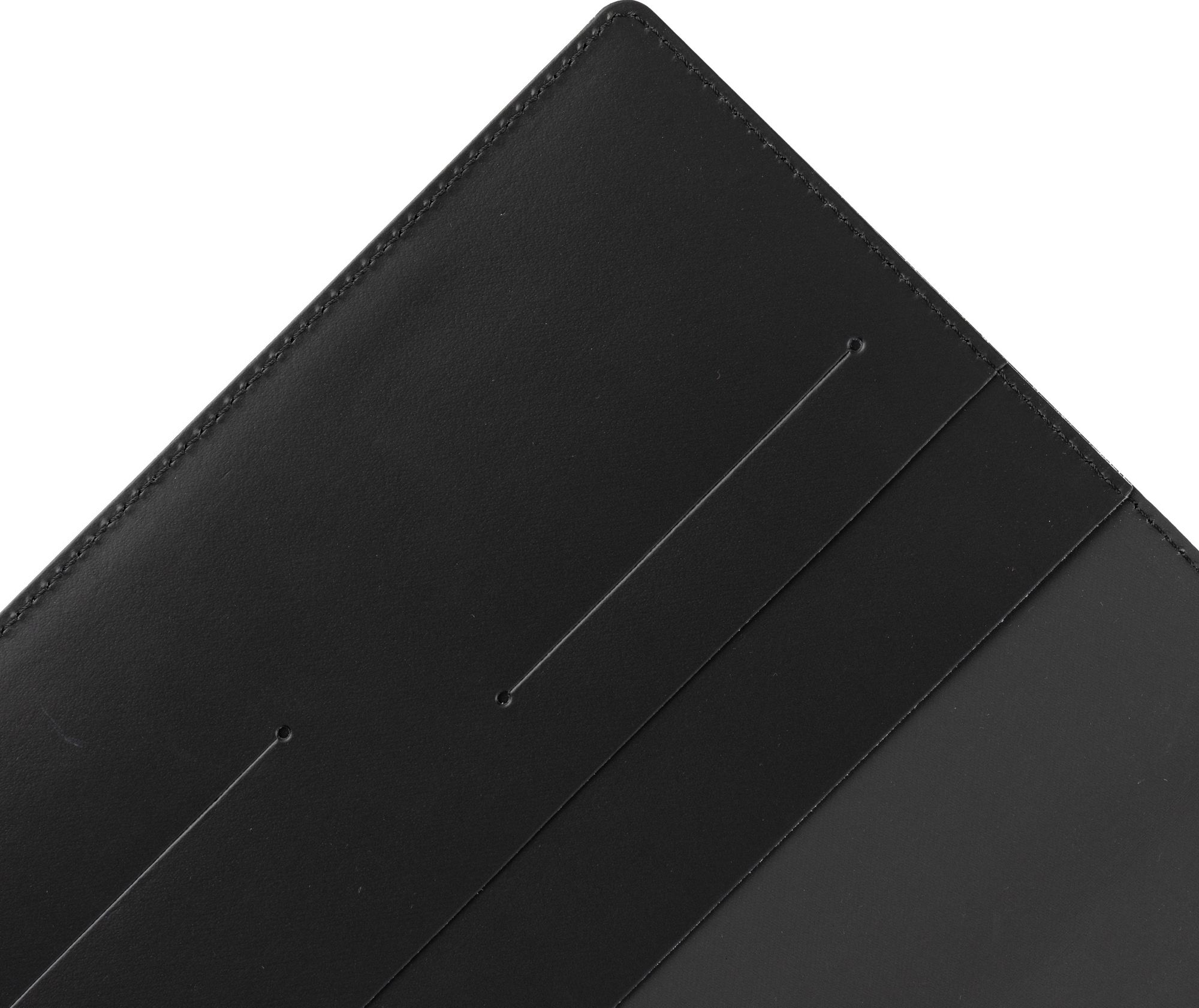 Paper Source Black Leather Refillable A5 Journal Cover - Image 7