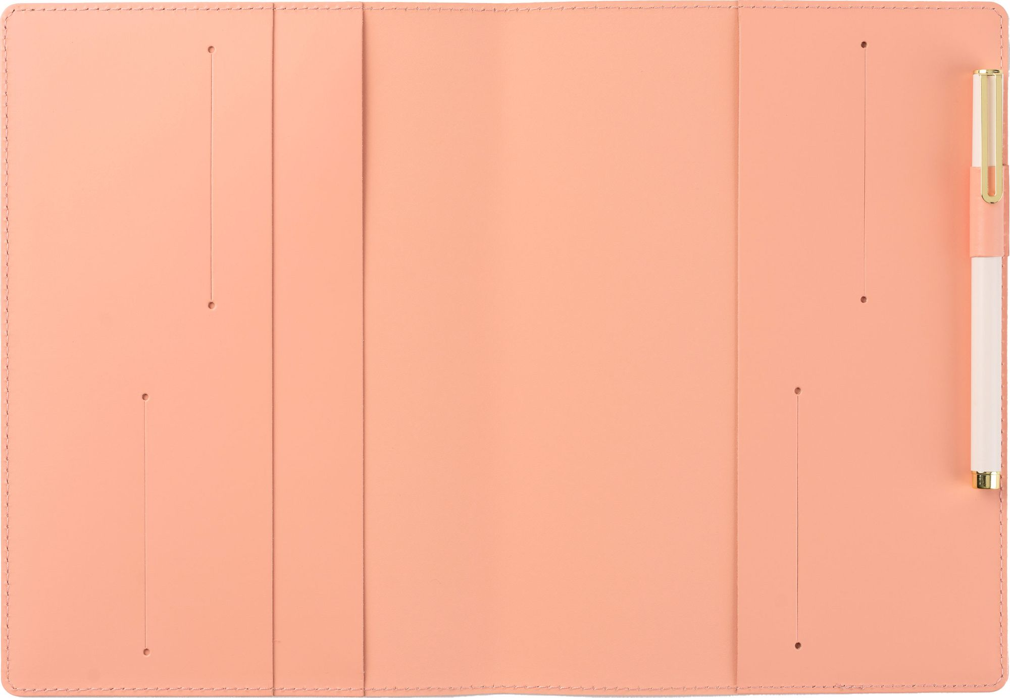 Paper Source Peach Leather Refillable A5 Journal Cover - Image 3