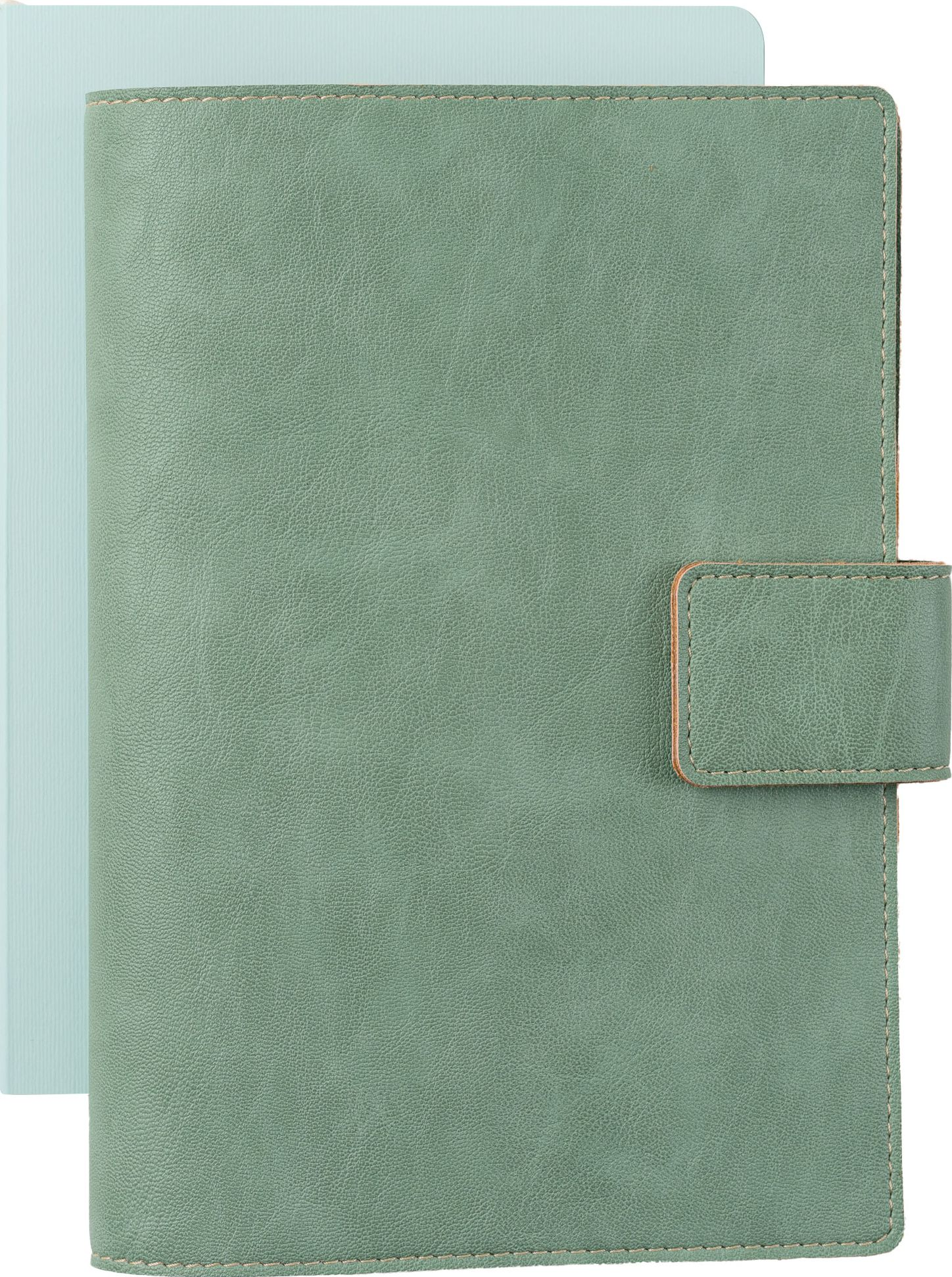 Alternative view of Paper Source Sage Green A5 Leather Journal Cover with Clasp