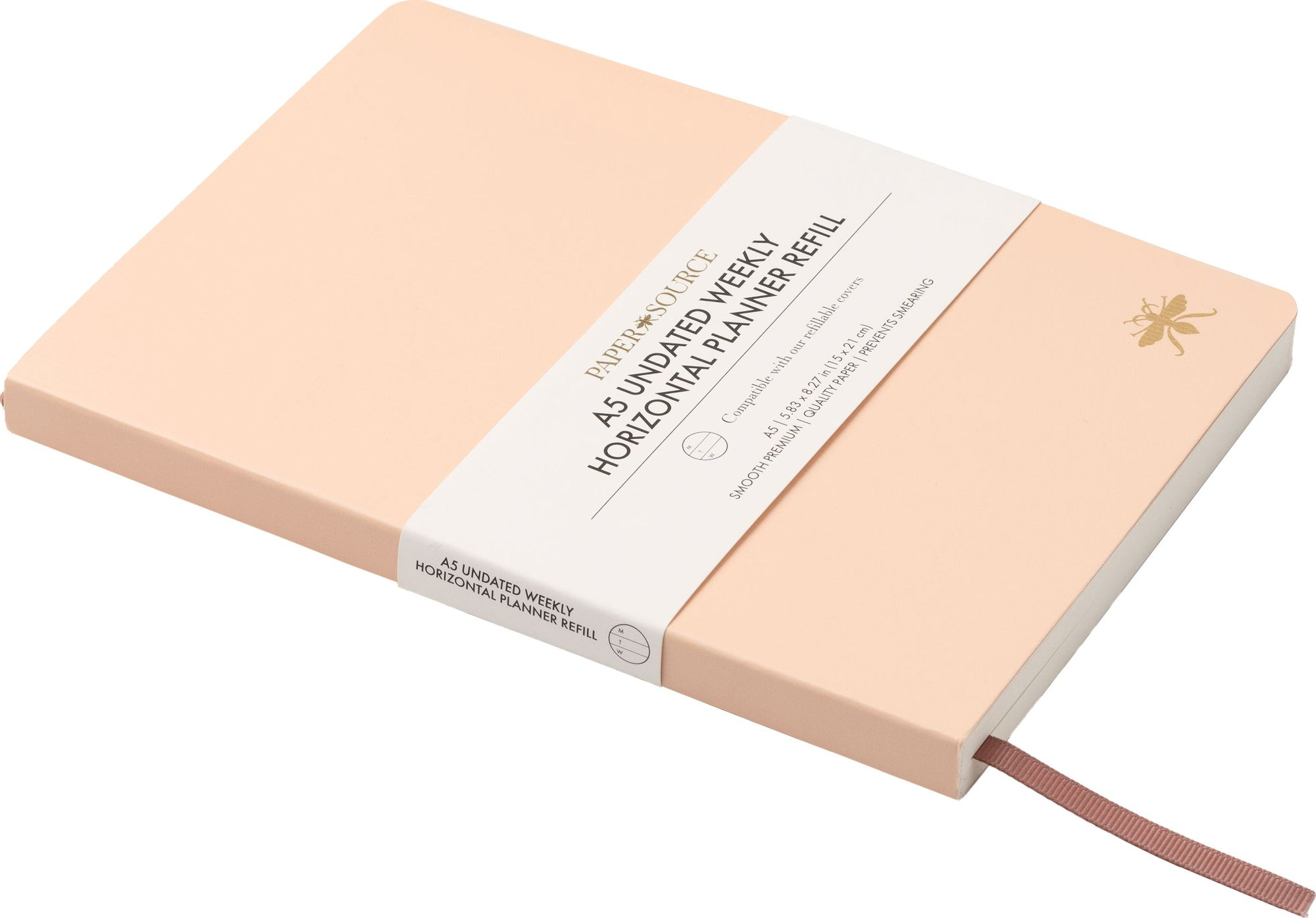 Alternative view of Paper Source A5 Weekly Horizontal Undated Planner Pages