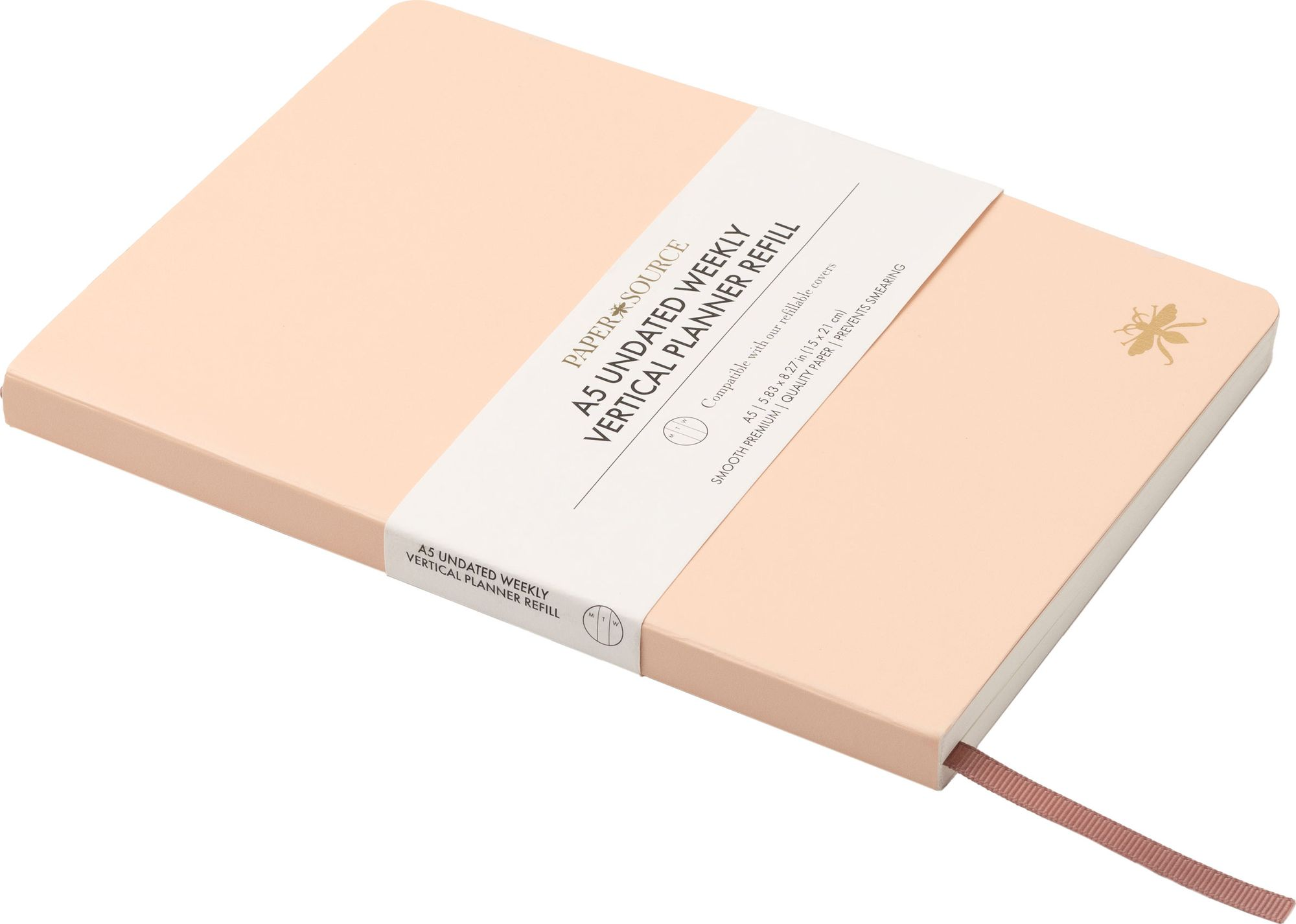 Alternative view of Paper Source A5 Weekly Vertical Undated Planner Pages