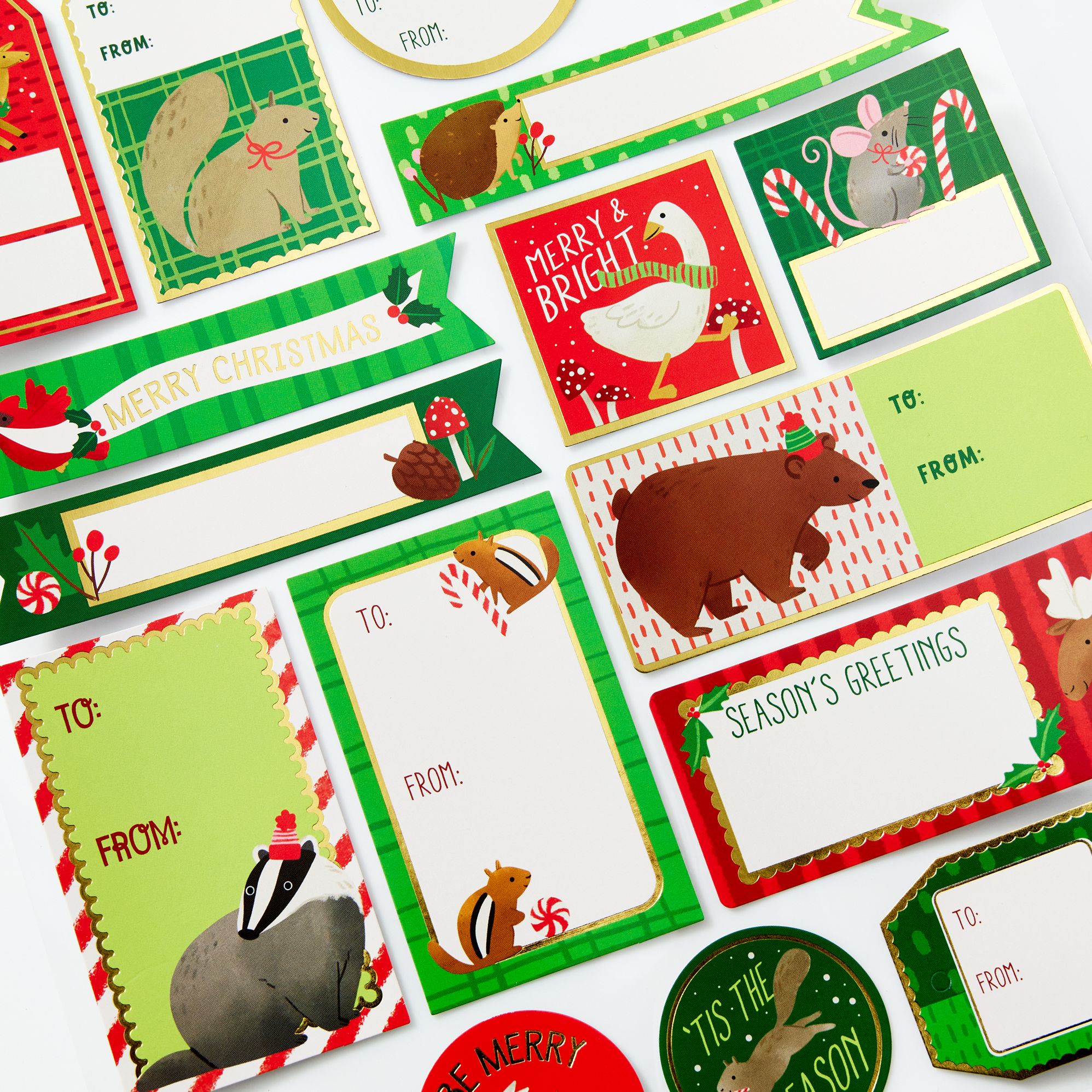 Alternative view of Christmas Critters Adhesive Tags