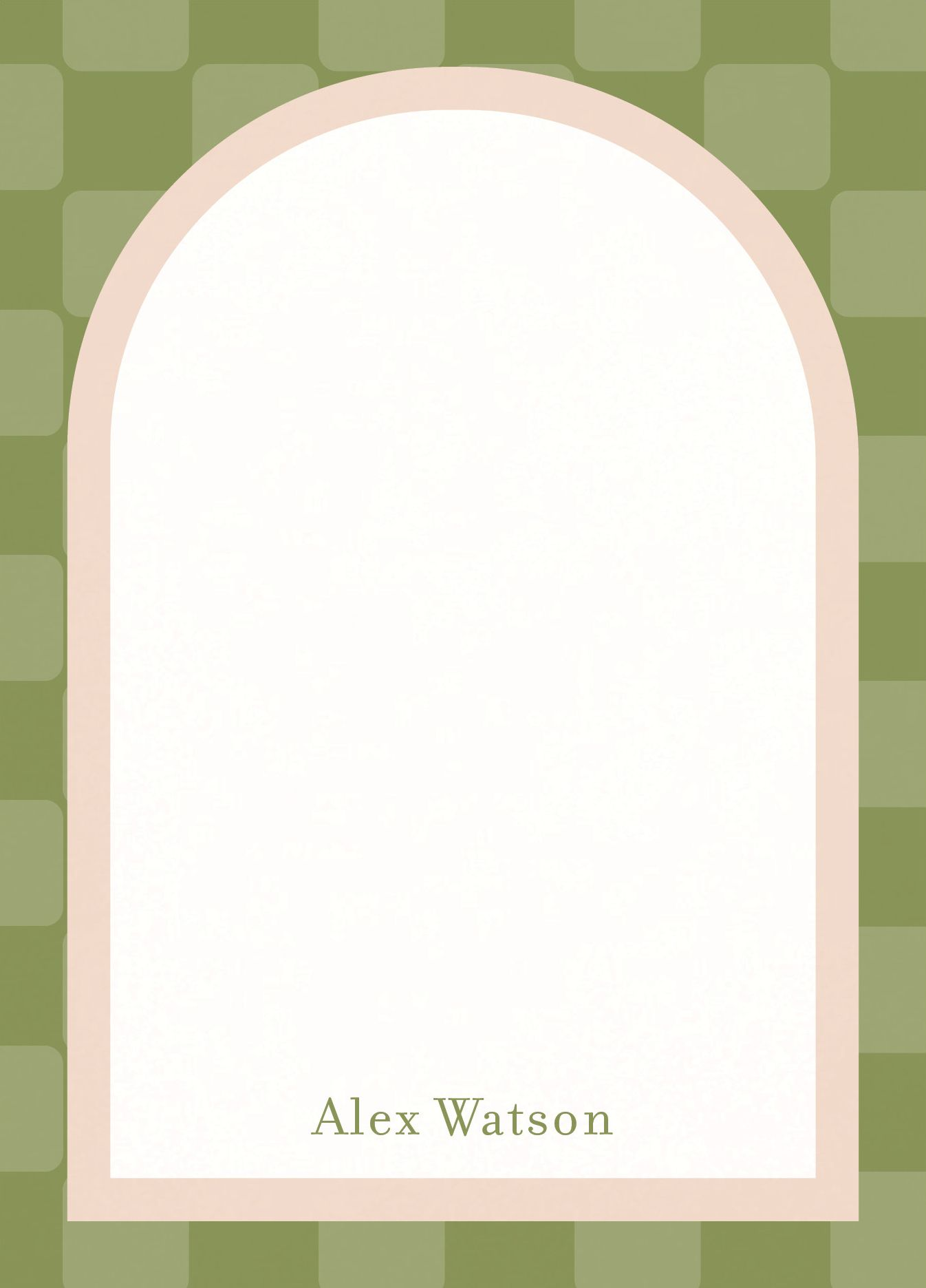 Alternative view of Checkered Arch Stationery