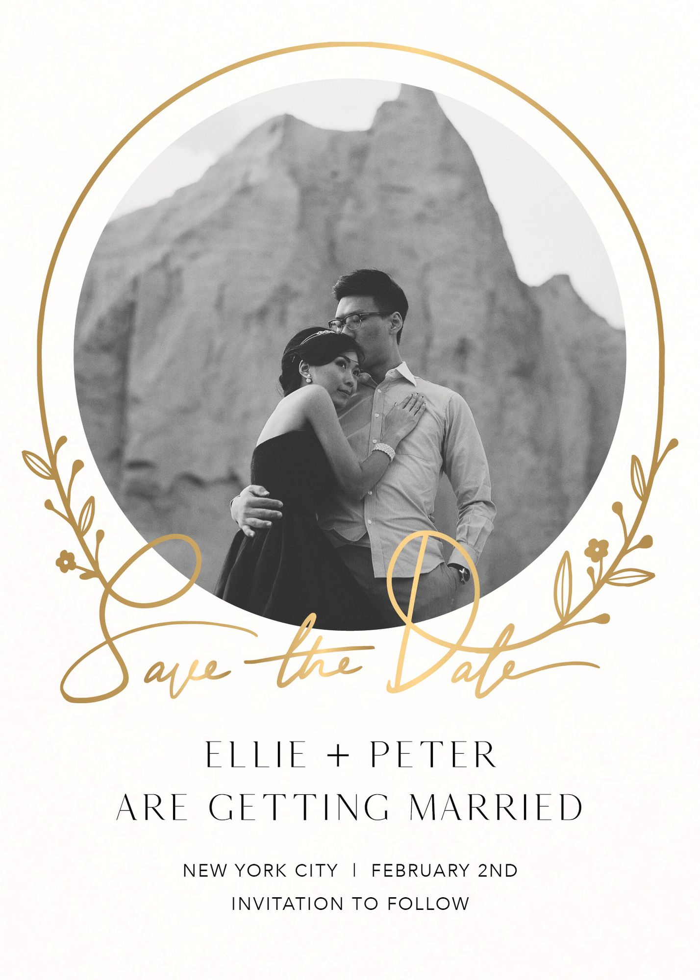 Aurv©ole Foil Save the Date Card - Image 3