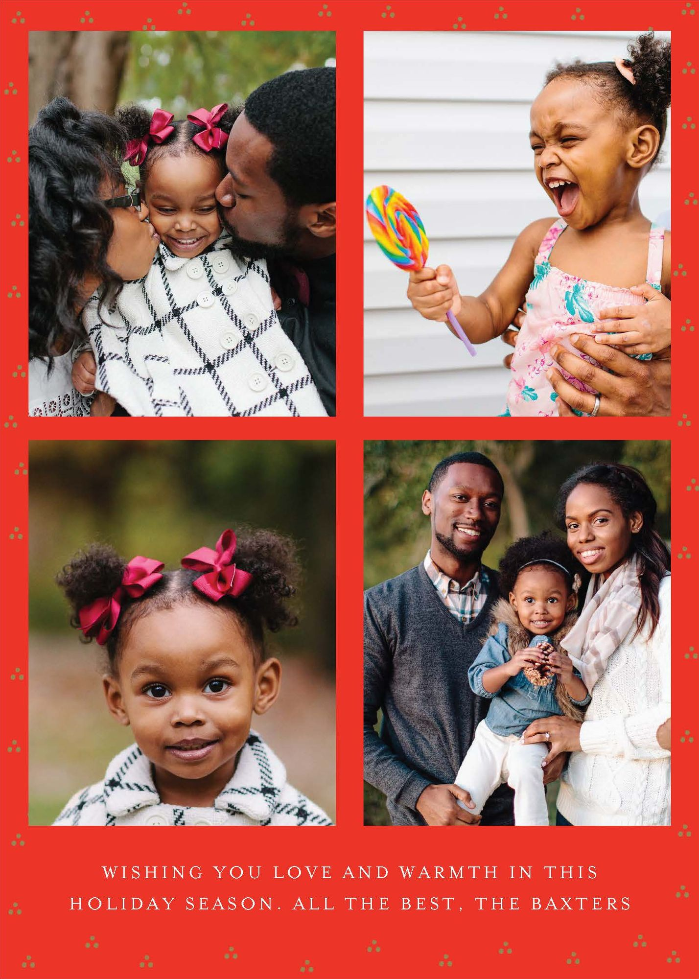 Alternative view of Red Ribbon Holiday Photo Card