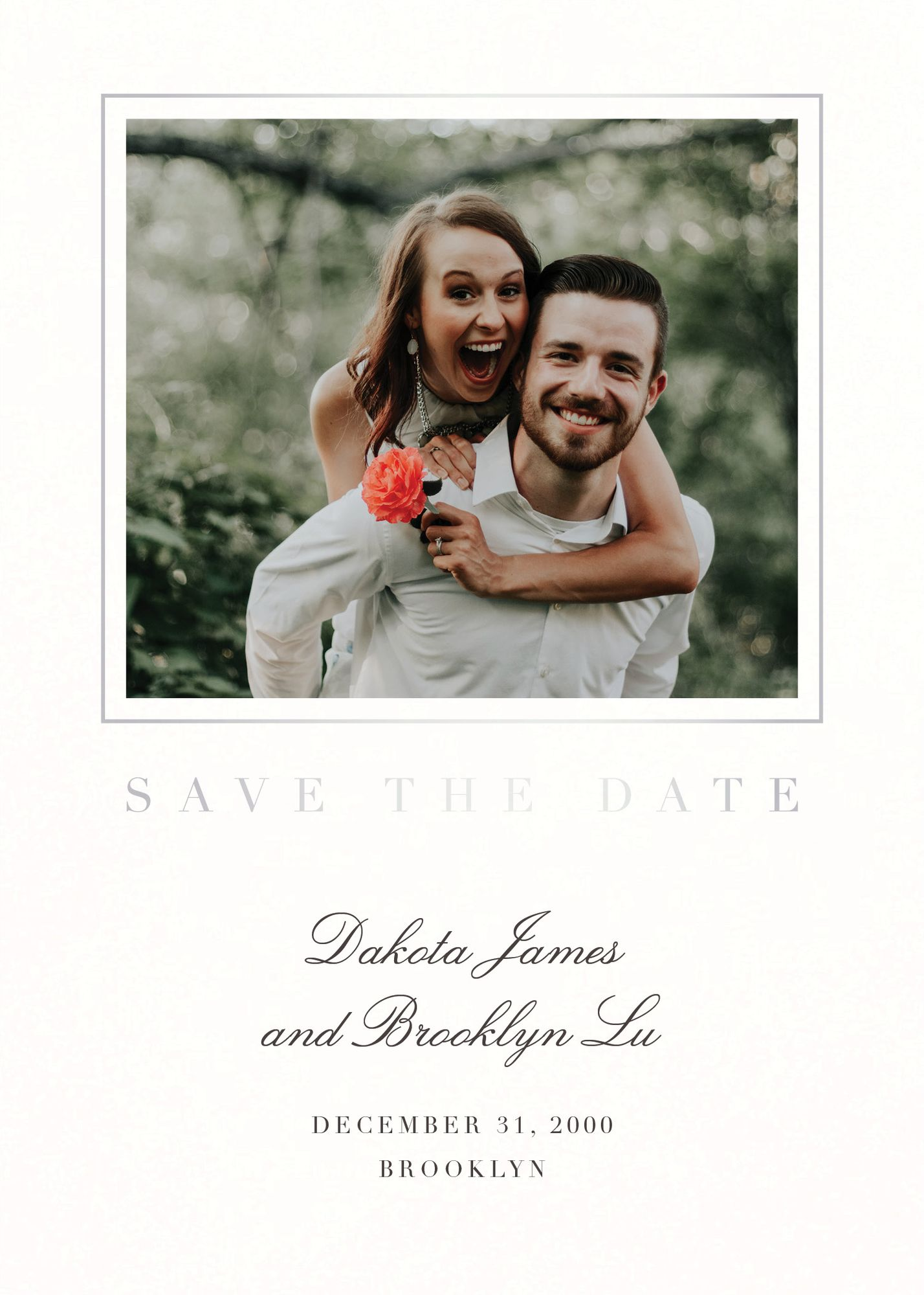 Alternative view of This Moment Foil Save the Date Card